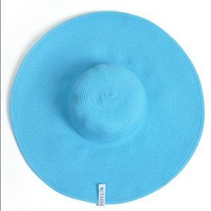 Floppy Straw Sun Hat- 6” Brim- Island Turquoise